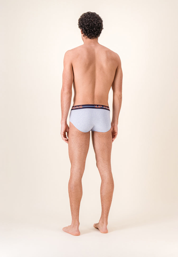 Slip bleu en coton - Intrépide Bleu Ciel Chiné - Le Slip Français - 3