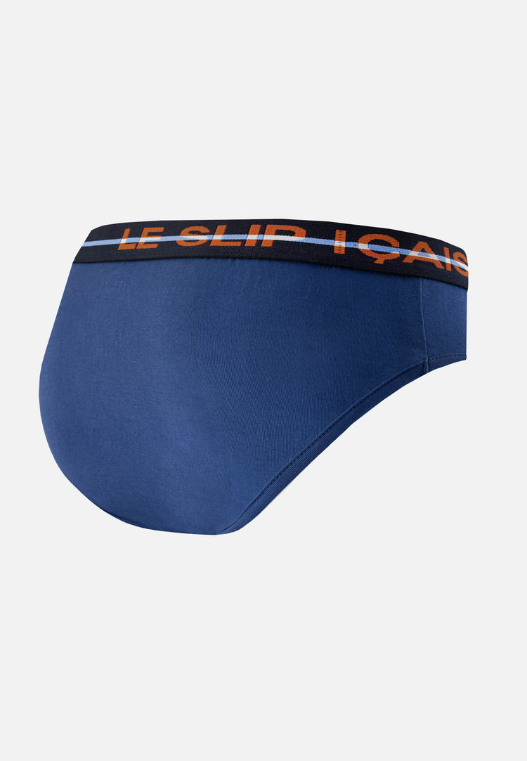 Culotte taille haute bleu en coton - Rieuse Bleu Acier - Le Slip Français - 8