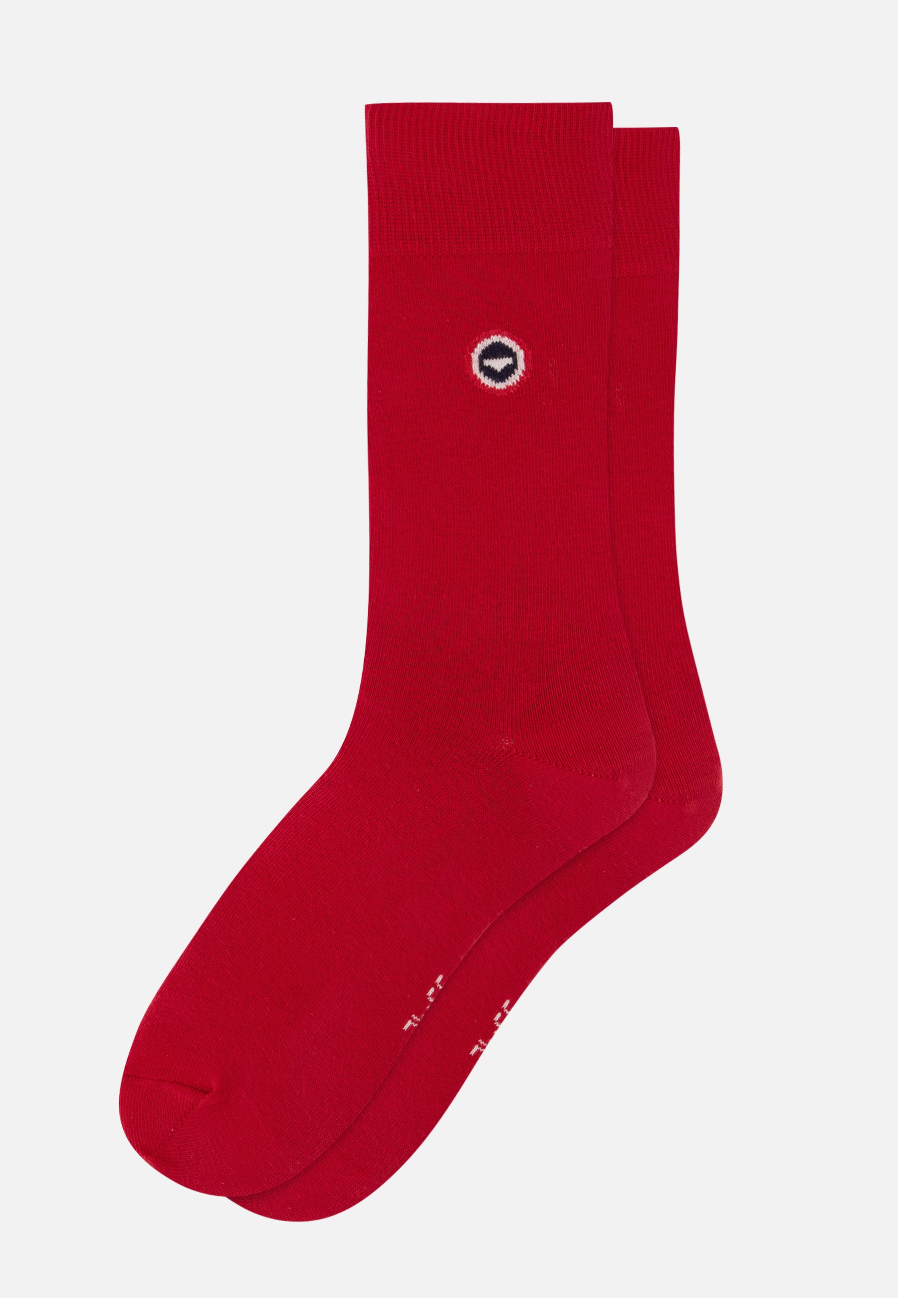 Chaussettes mi-hautes unies rouges - Robuste Rouge - Le Slip Français -  1