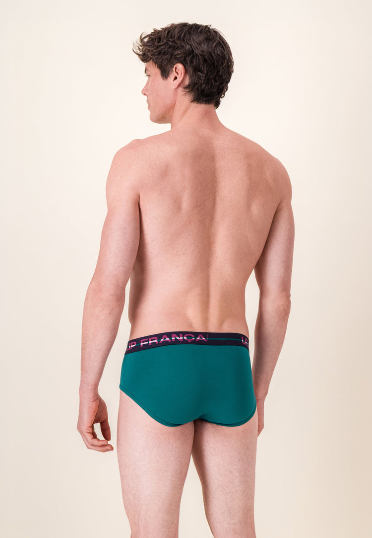 Slip bleu foncé en coton - Intrépide Bleu Canard - Le Slip Français - 3