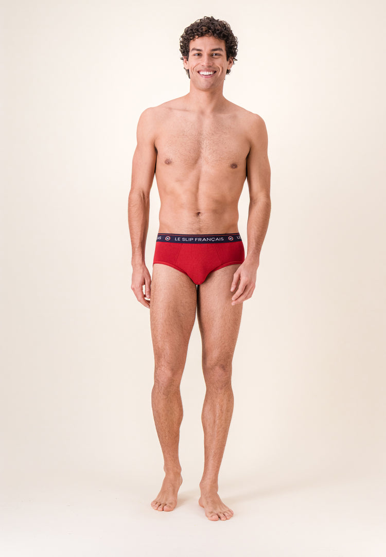 Slip rouge cerise en coton - Intrépide Rouge Cerise - Le Slip Français - 2