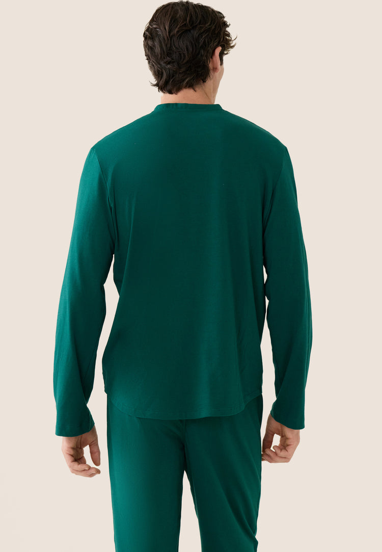 Ensemble de pyjama chemise et pantalon en coton - Pack Hugo Vert Sapin - Le Slip Français - 3