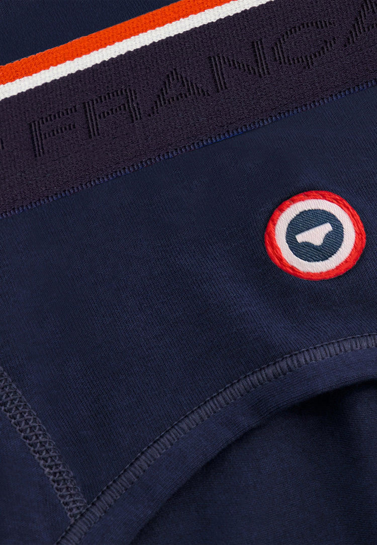 Slip bleu marine en coton avec cocarde - Terrible Marine - Le Slip Français - 3