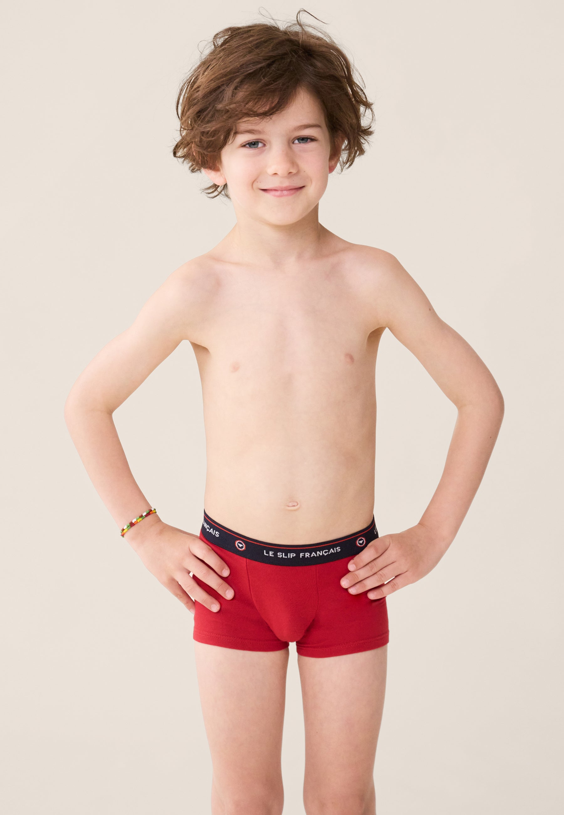 Boxer en coton - Petit Joseph Rouge Cerise - Le Slip Français -  1