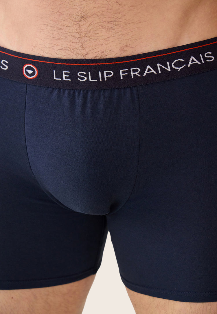 Boxer long marine en coton - Redoutable Long Marine Lsf - Le Slip Français - 4