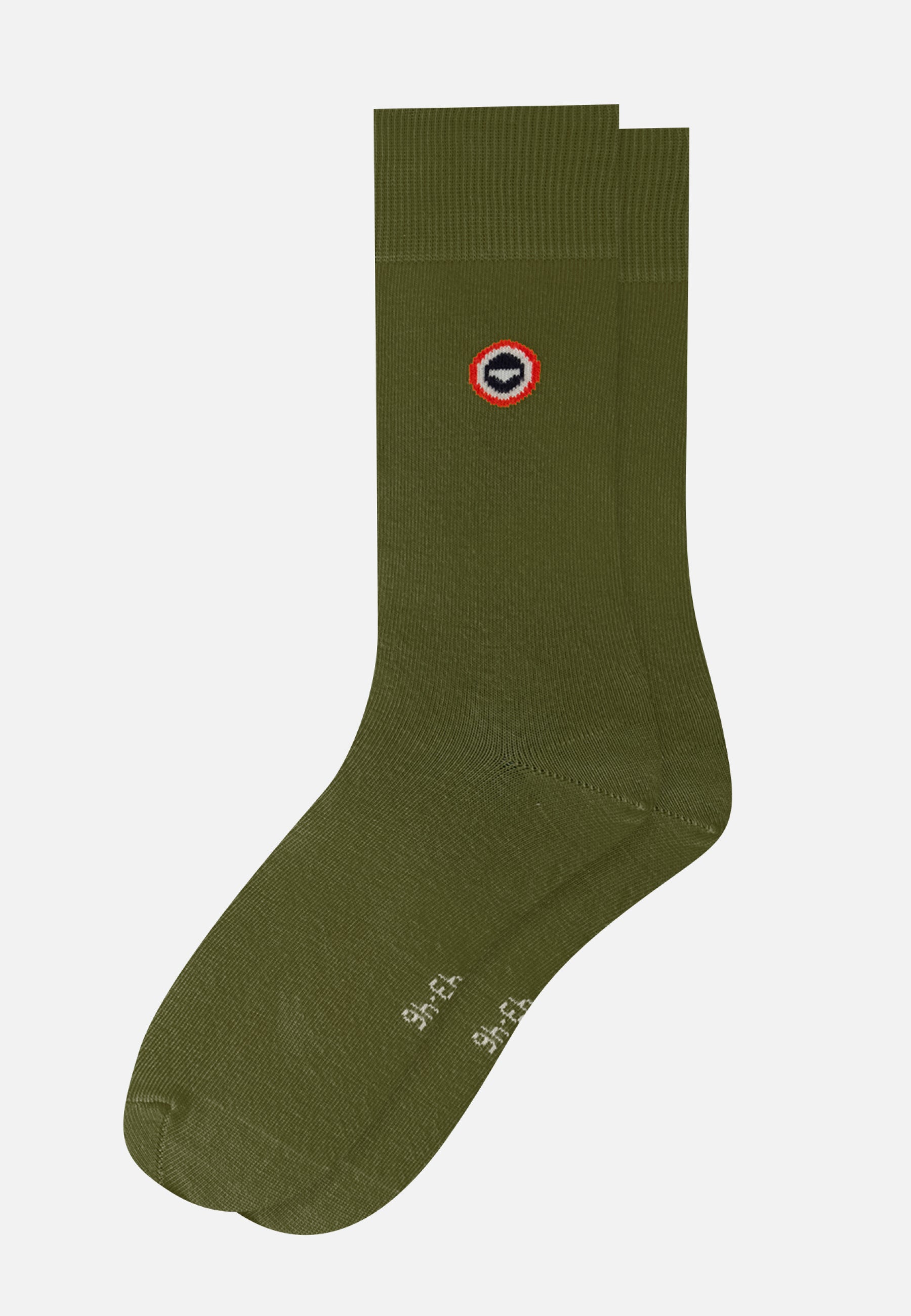 Chaussettes mi-hautes unies vert - Robuste Kaki Veronese - Le Slip Français -  1