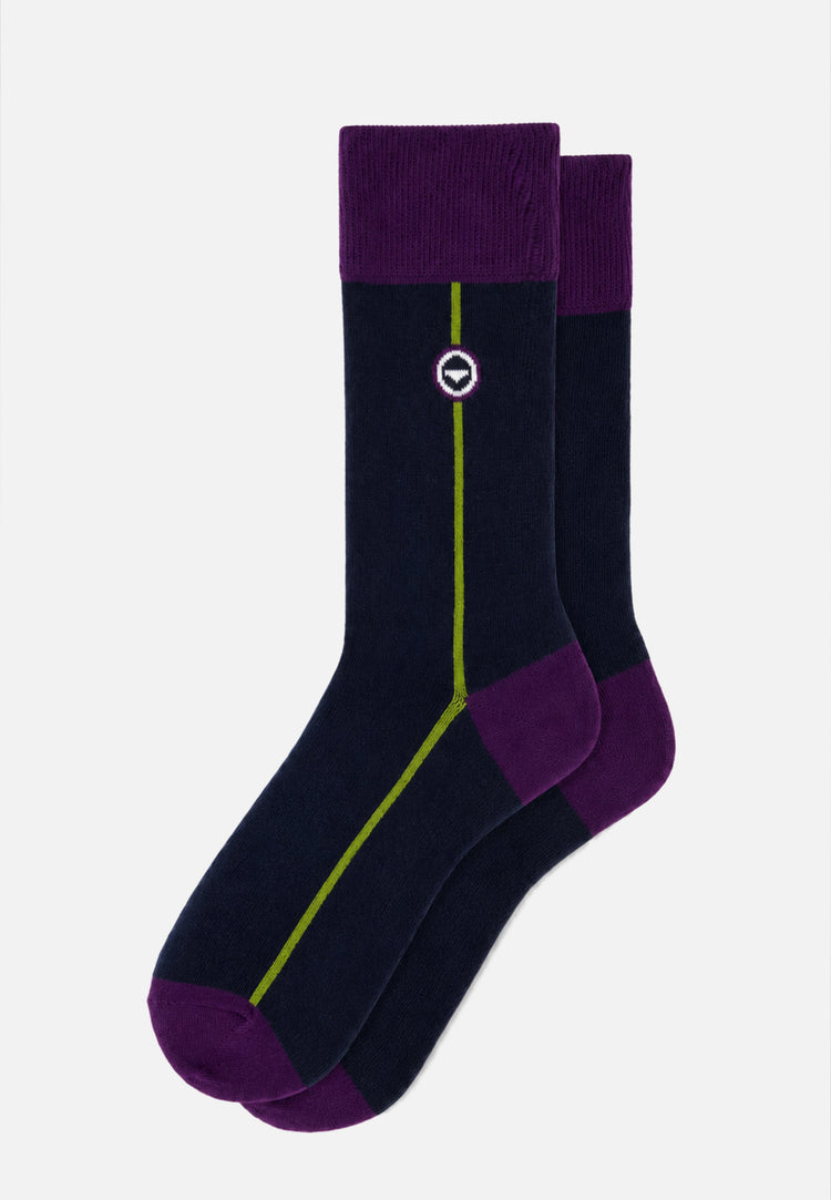 Chaussettes mi-hautes en coton - Lucas Verti Vert Acidulé - Le Slip Français - 1