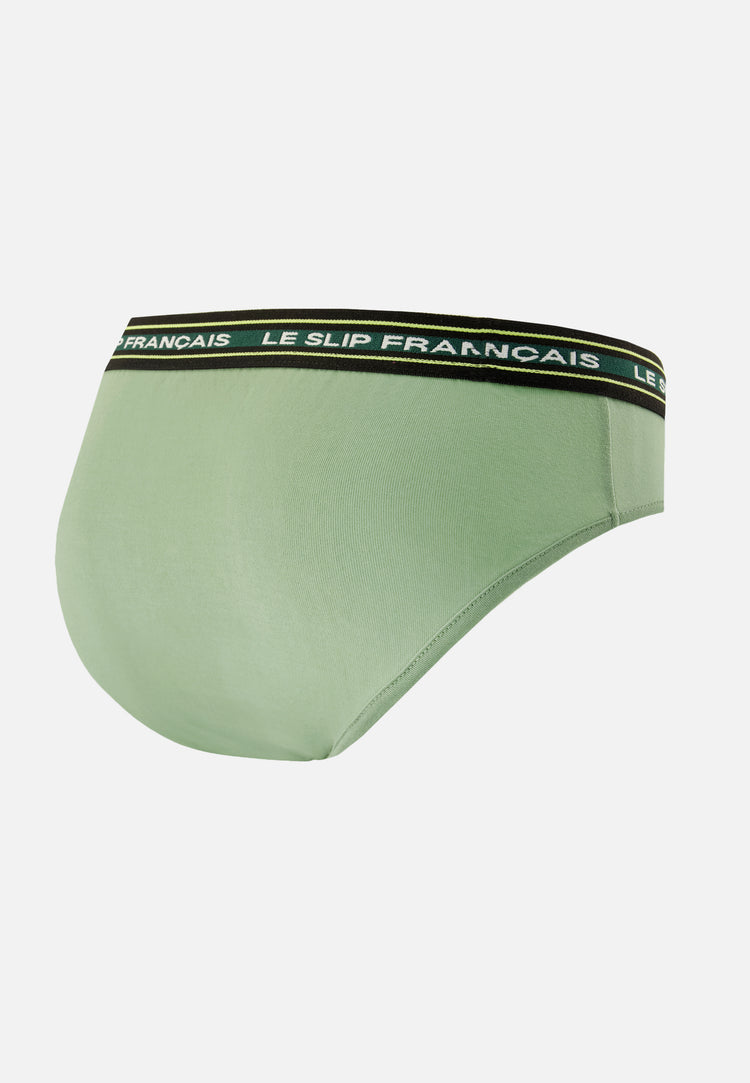 Culotte taille haute vert en coton - Rieuse Vert Sauge - Le Slip Français - 8