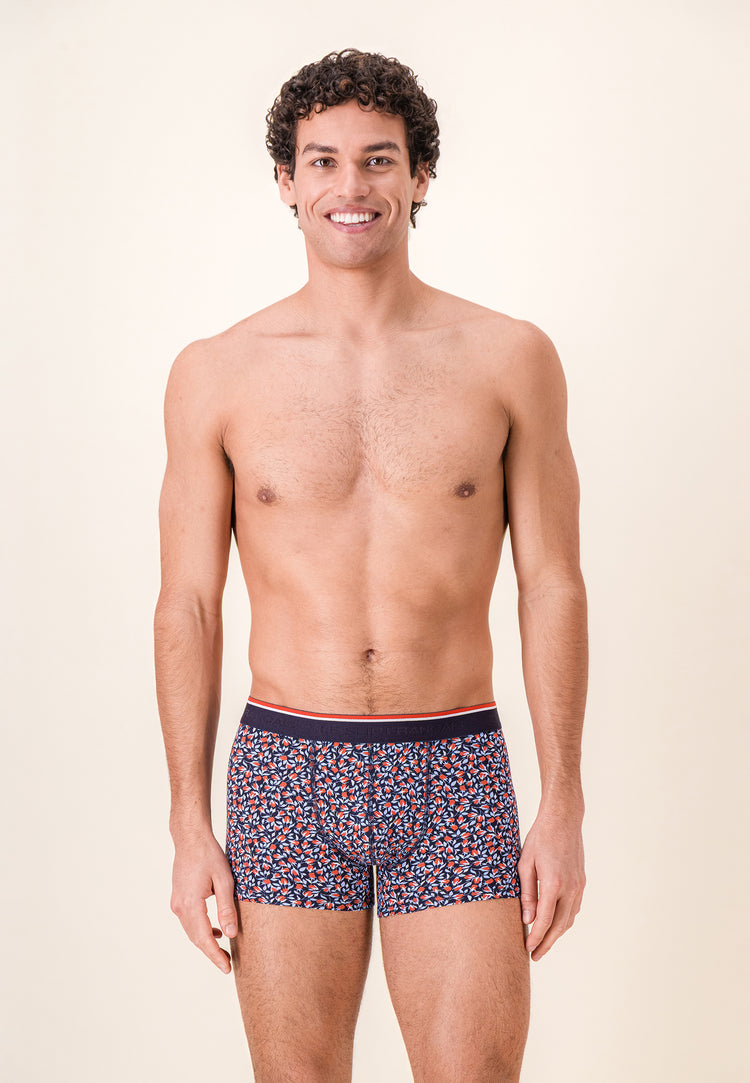 Boxer rose en coton - Marius Rose Rouge Brique - Le Slip Français - 2