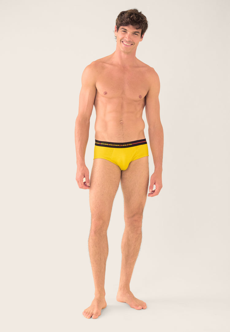 Slip jaune en coton - Intrépide Jaune Citron - Le Slip Français - 4