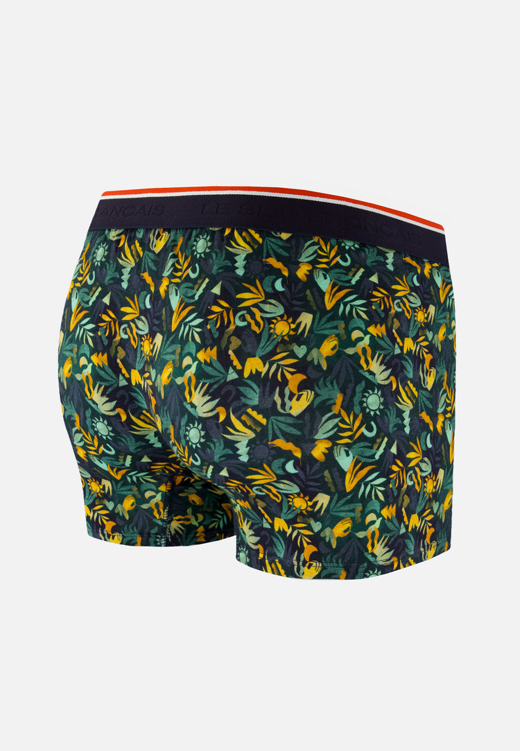 Boxer vert à motif jungle en coton - Marius Jungle Kaki Veronese - Le Slip Français - 7