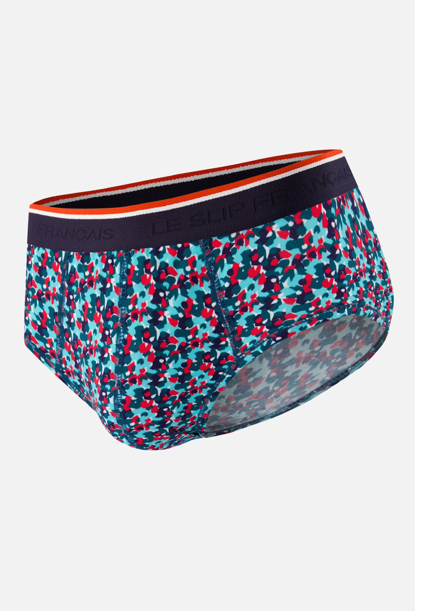 Slip vert à motif confetti en coton - Terrible Confetti Vert D'Eau - Le Slip Français -  1