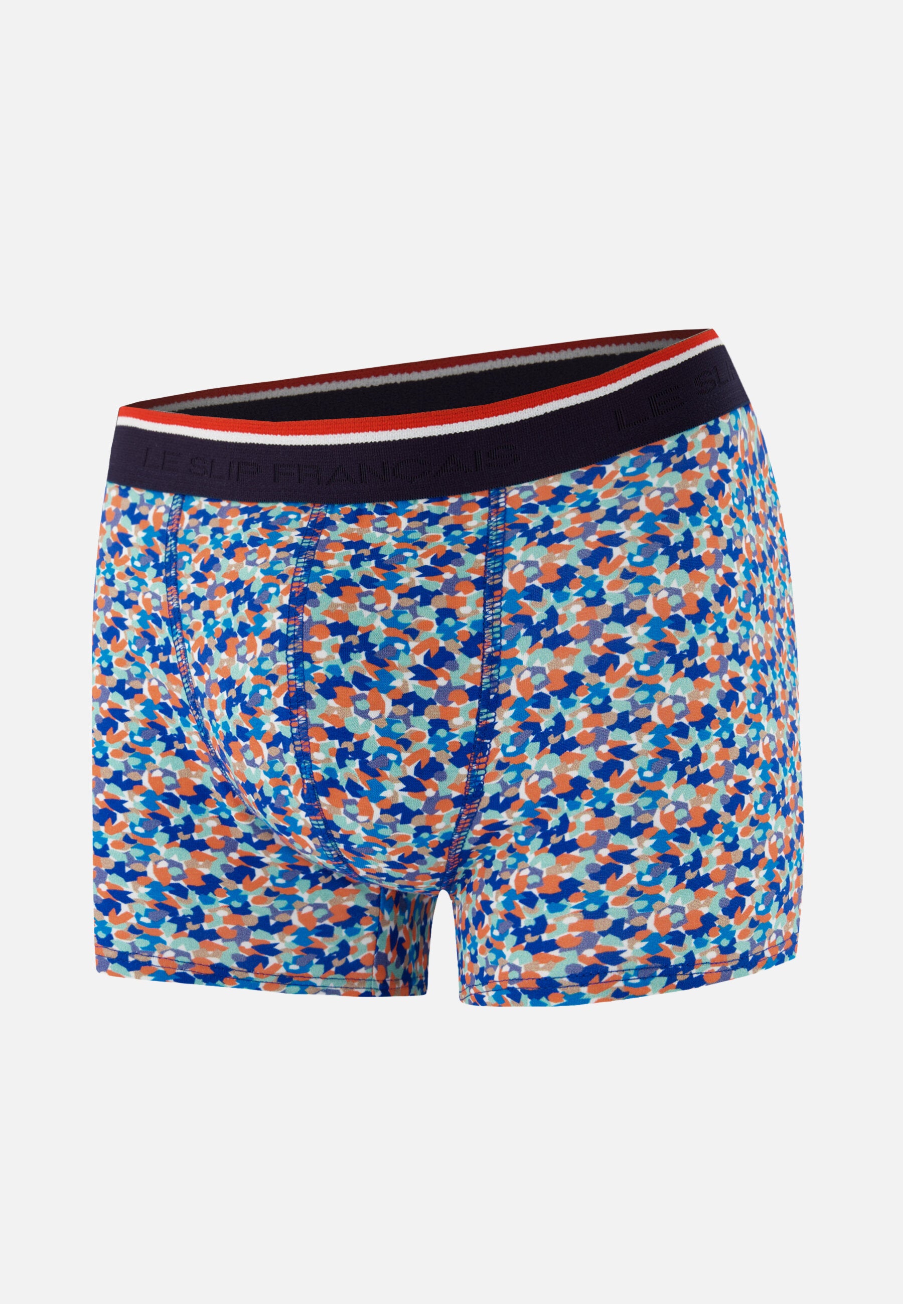 Boxer bleu à motif confetti en coton - Marius Confetti Bleu Nautique - Le Slip Français -  1