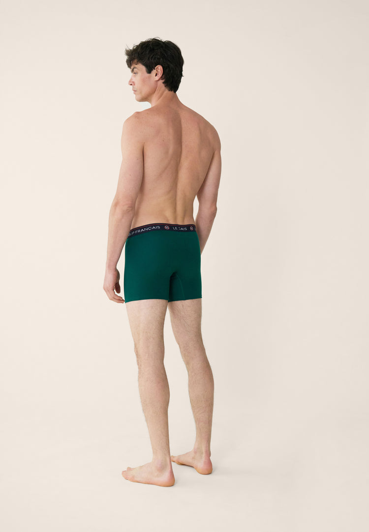 Boxer long vert en coton - Redoutable Long Vert Sapin - Le Slip Français - 3