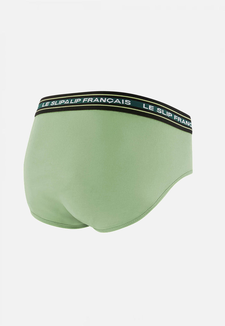 Slip vert en coton - Intrépide Vert Sauge - Le Slip Français - 7