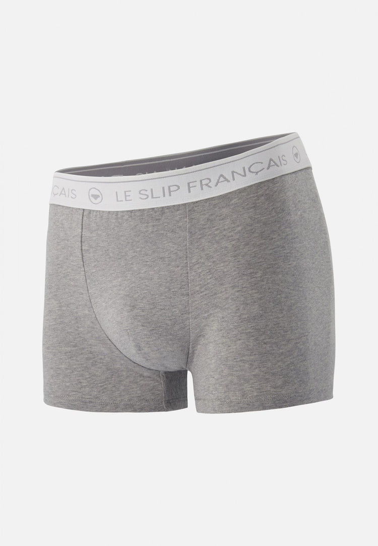 Boxer gris en coton - Redoutable Gris Chiné - Le Slip Français - 1