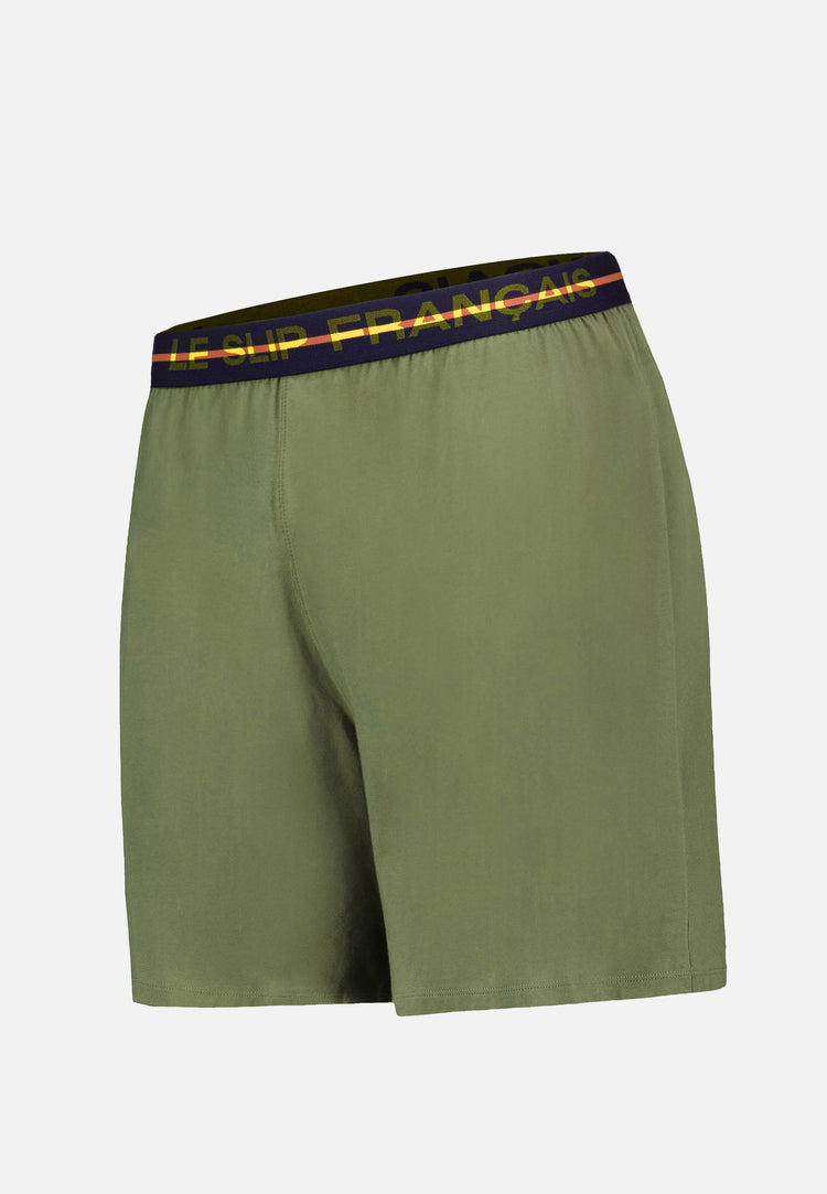 Bas de pyjamas court vert en coton - Invincible Kaki Veronese - Le Slip Français - 6