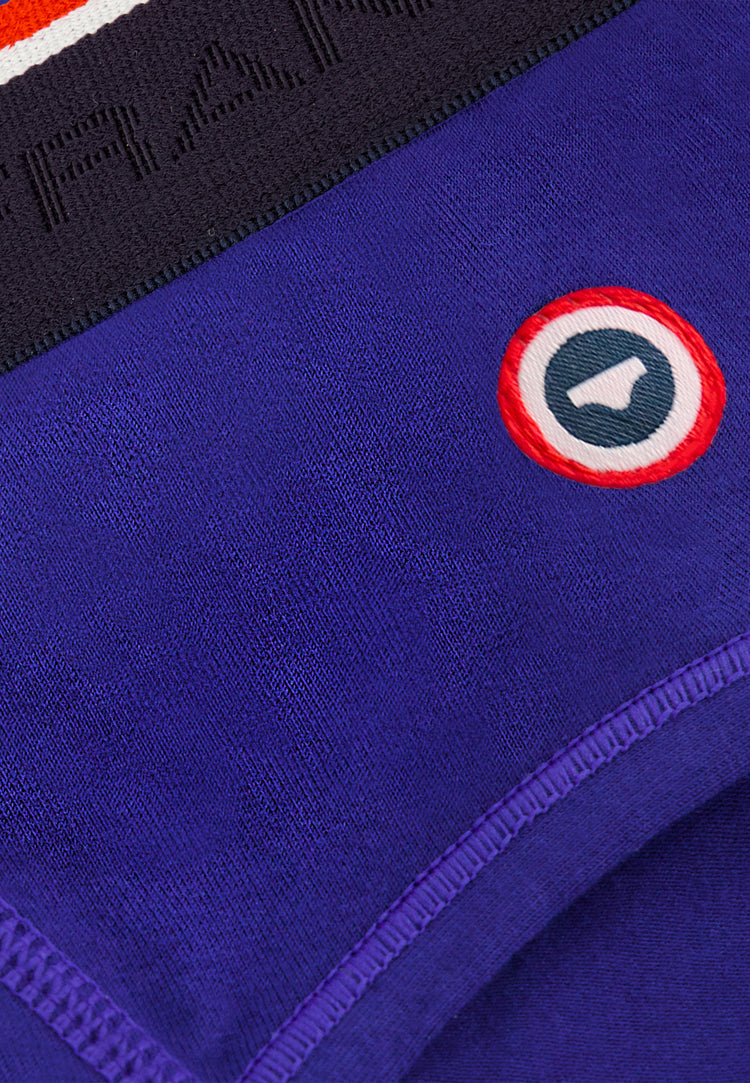 Slip bleu en coton avec cocarde - Terrible Indigo - Le Slip Français - 4