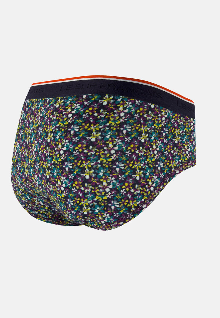 Slip à motif bloom bleu canard en coton - Terrible Bloom Bleu Canard - Le Slip Français - 6