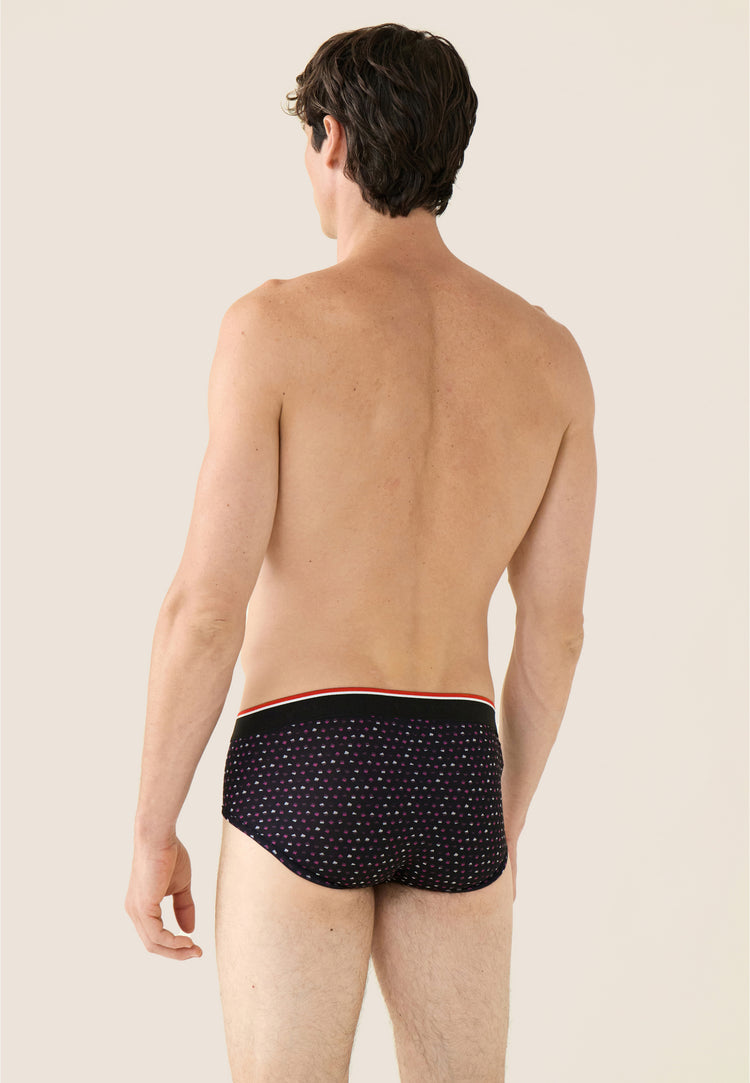 Slip noir à motif petit carré - Terrible Petits Carres Noir - Le Slip Français - 3