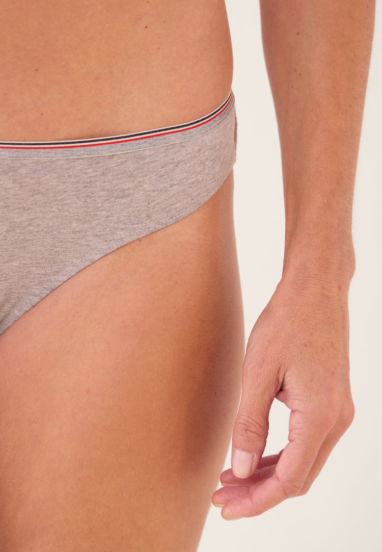 Culotte grise en coton - Lucette Gris Chine - Le Slip Français - 3