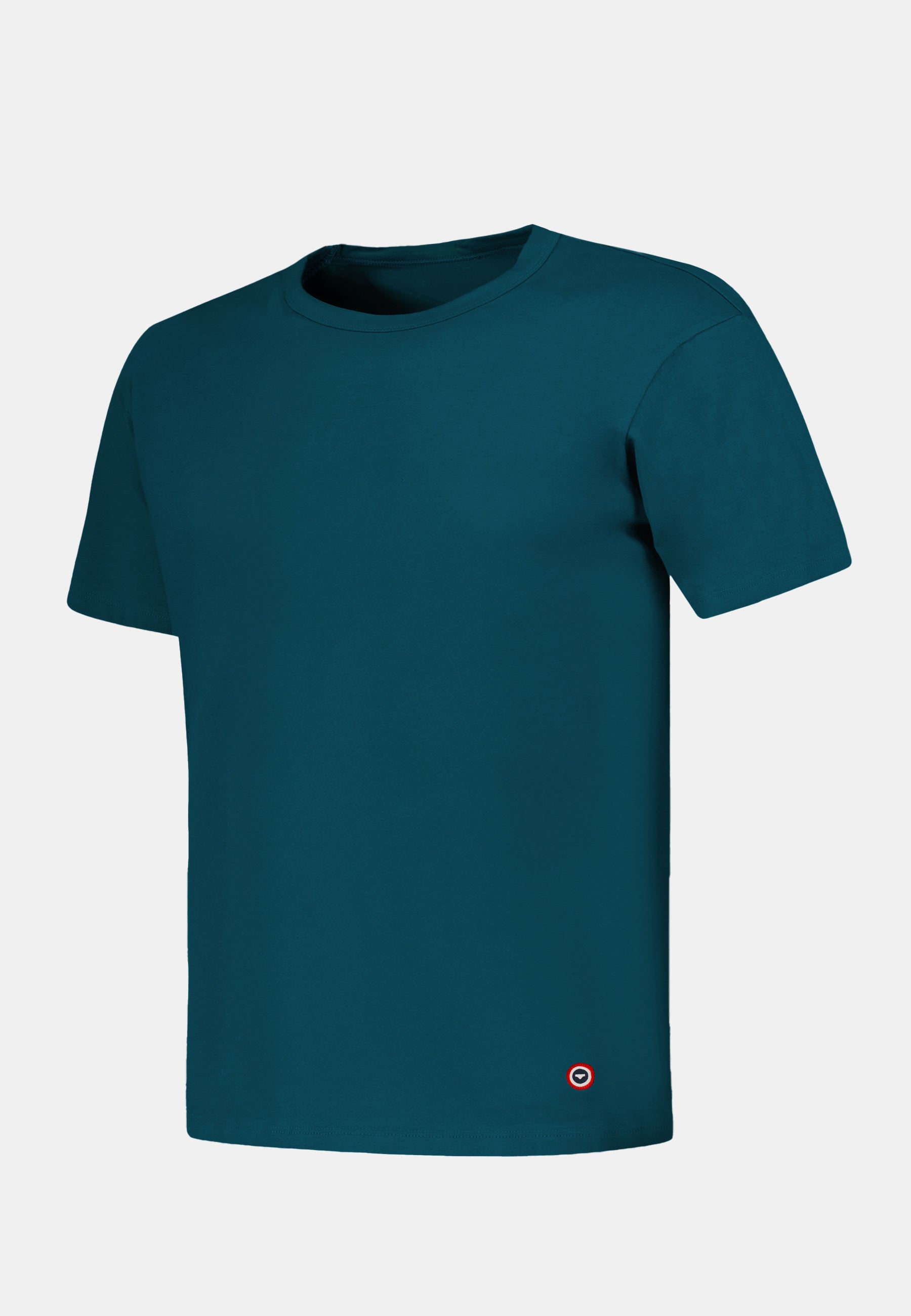 T-shirt homme bleu à manches courtes en coton - Formidable Bleu Canard - Le Slip Français -  1