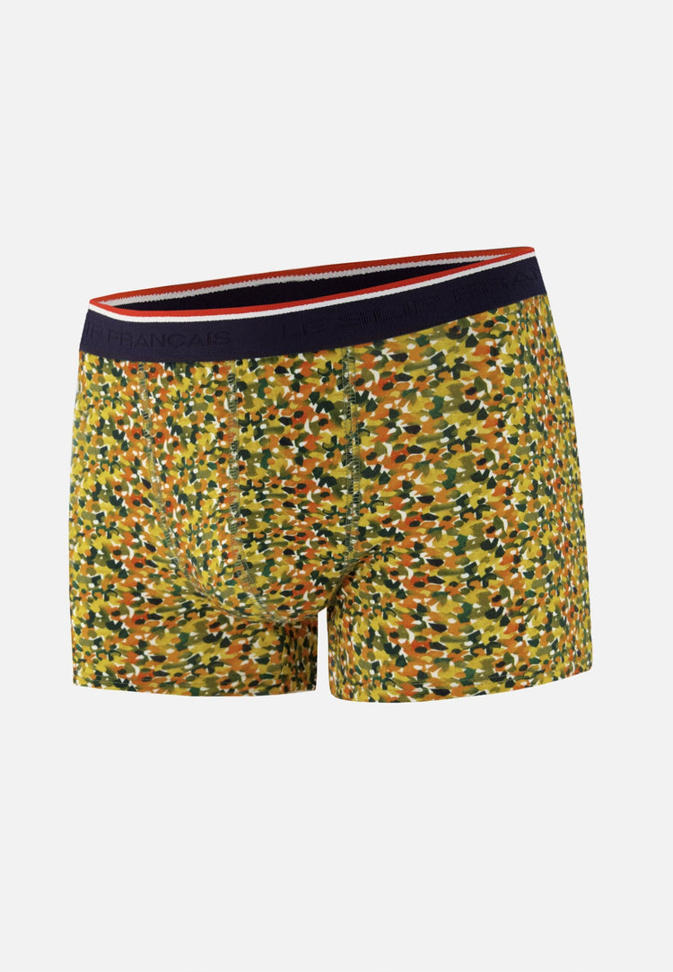 Boxer jaune à motif confetti en coton - Marius Confetti Jaune - Le Slip Français - 1