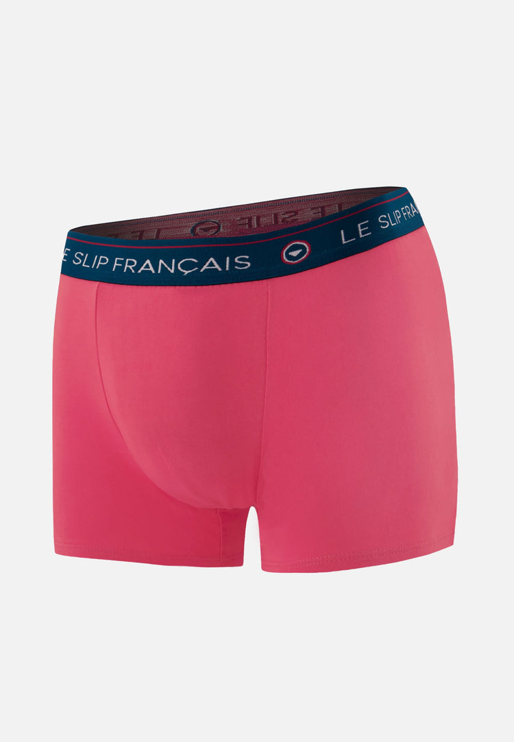 Boxer rose en coton - Redoutable Rose Cerise - Le Slip Français - 1