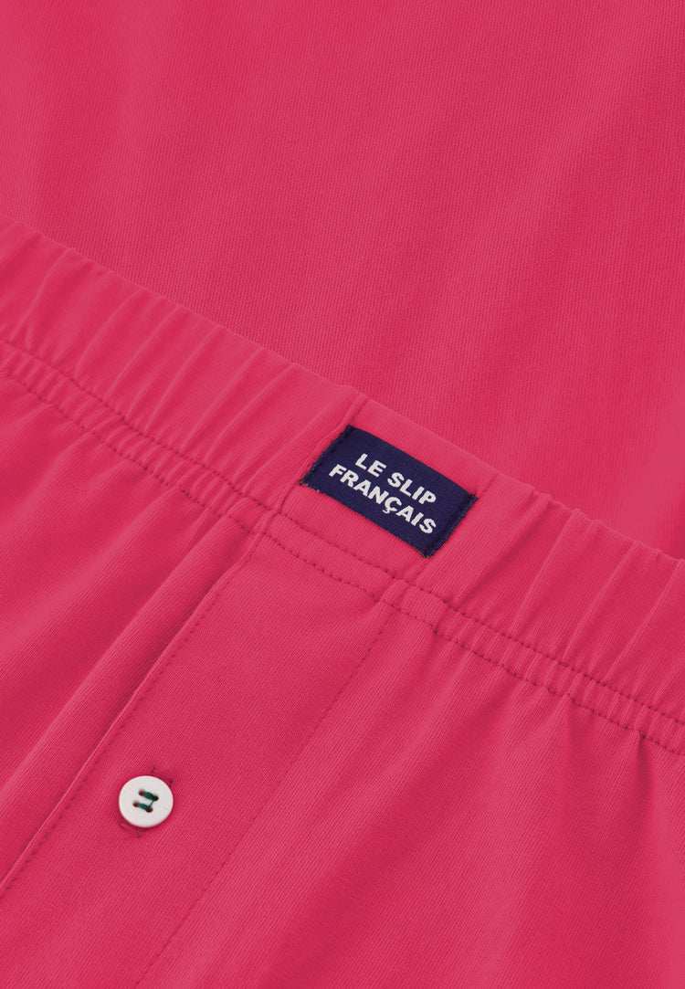 Caleçon rose en jersey de coton - Fredo Rose Cerise - Le Slip Français - 5