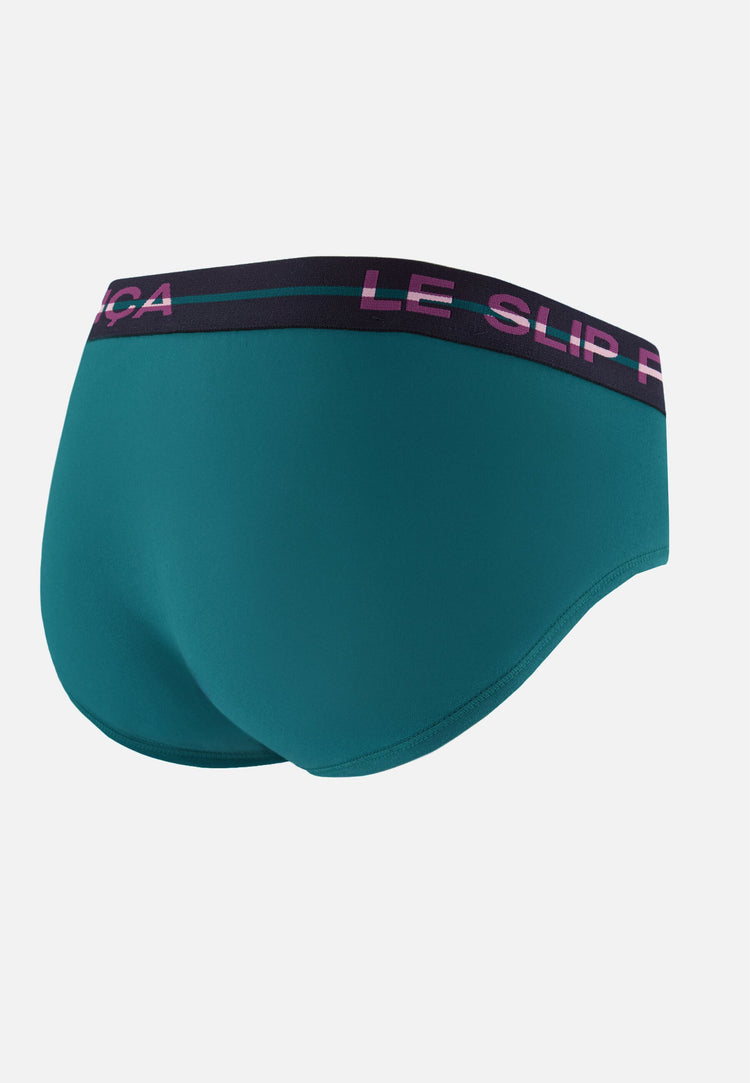 Slip bleu foncé en coton - Intrépide Bleu Canard - Le Slip Français - 7