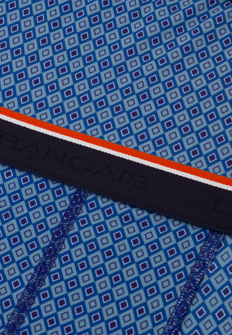 Boxer à motif arlequin bleu en coton - Marius Arlequin Bleu - Le Slip Français - 7