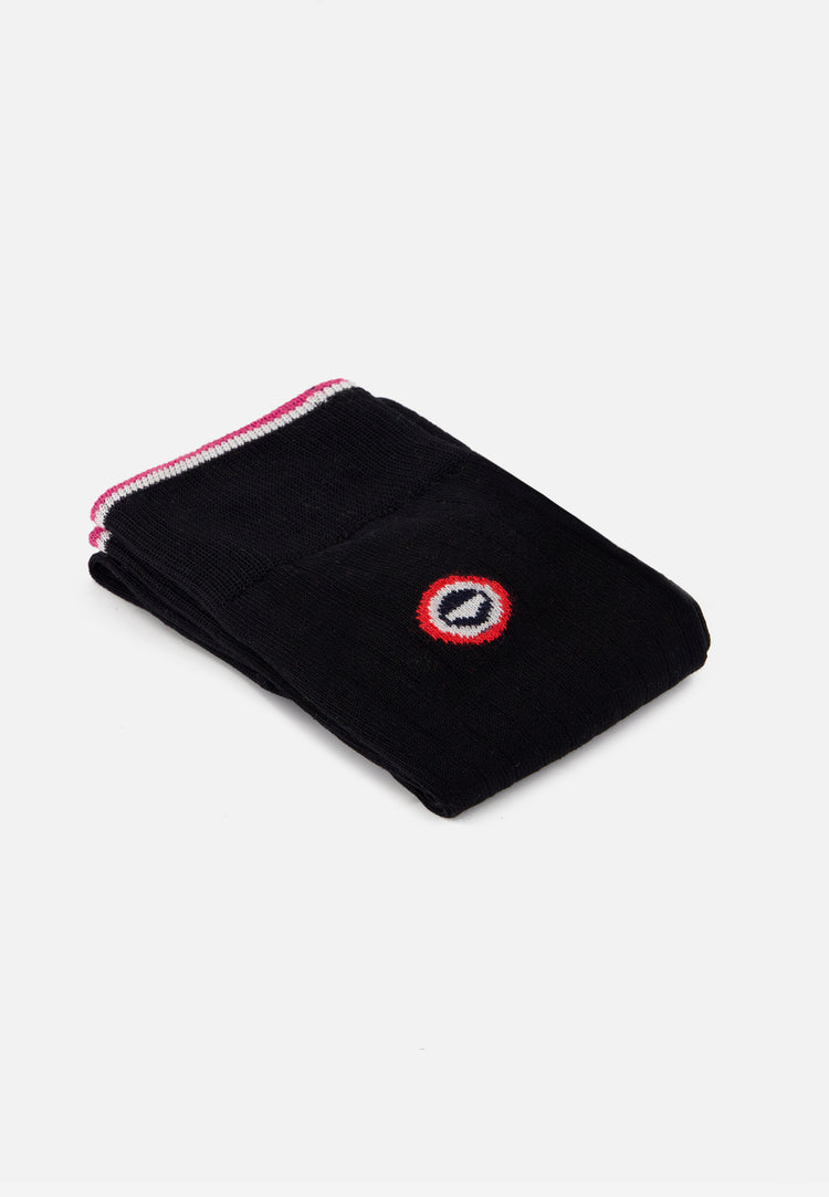 Chaussettes mi-hautes en fil d'Ecosse - Nessy Noir Fuchsia - Le Slip Français - 3