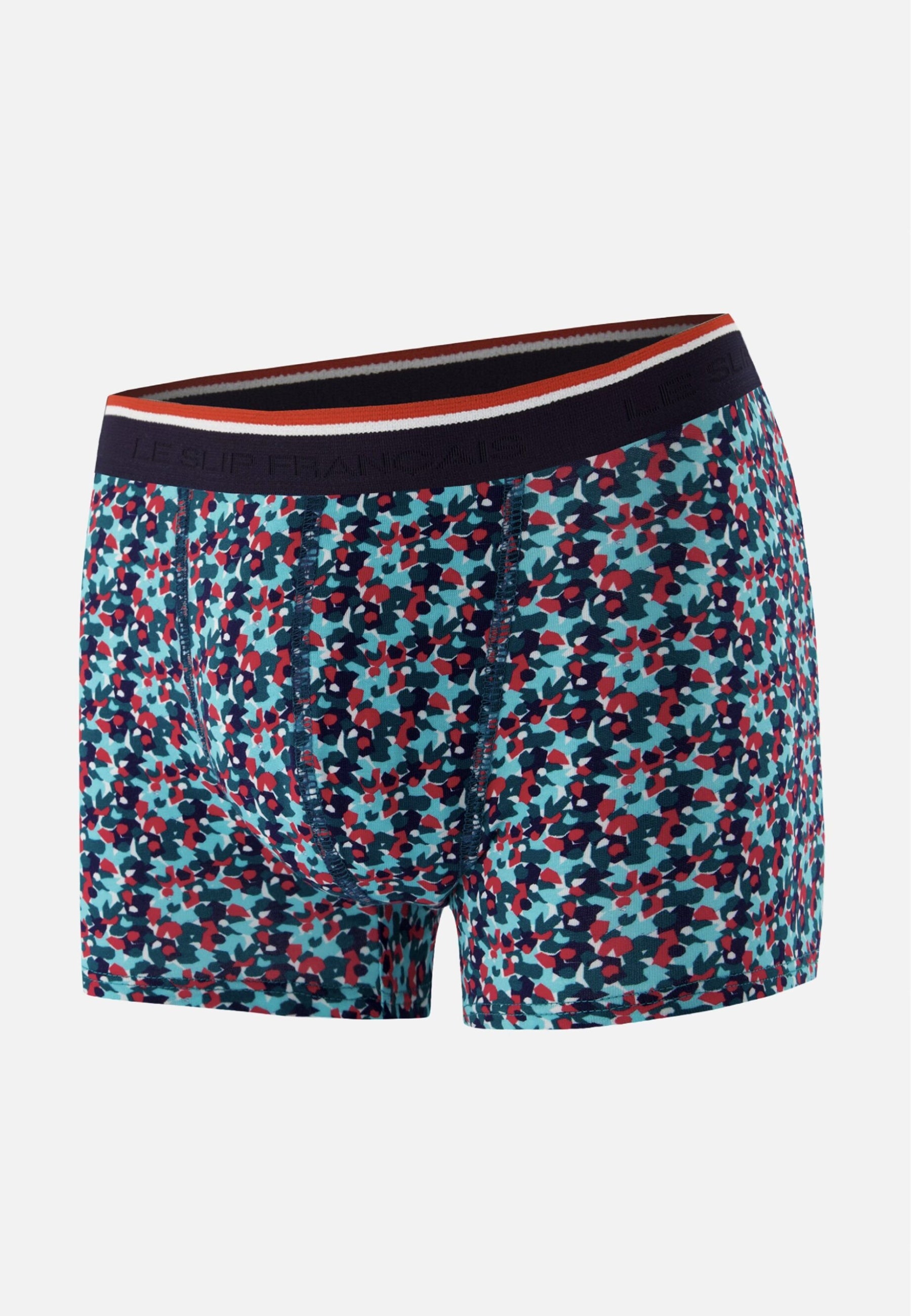 Boxer vert à motif confetti en coton - Marius Confetti Vert D'Eau - Le Slip Français -  1