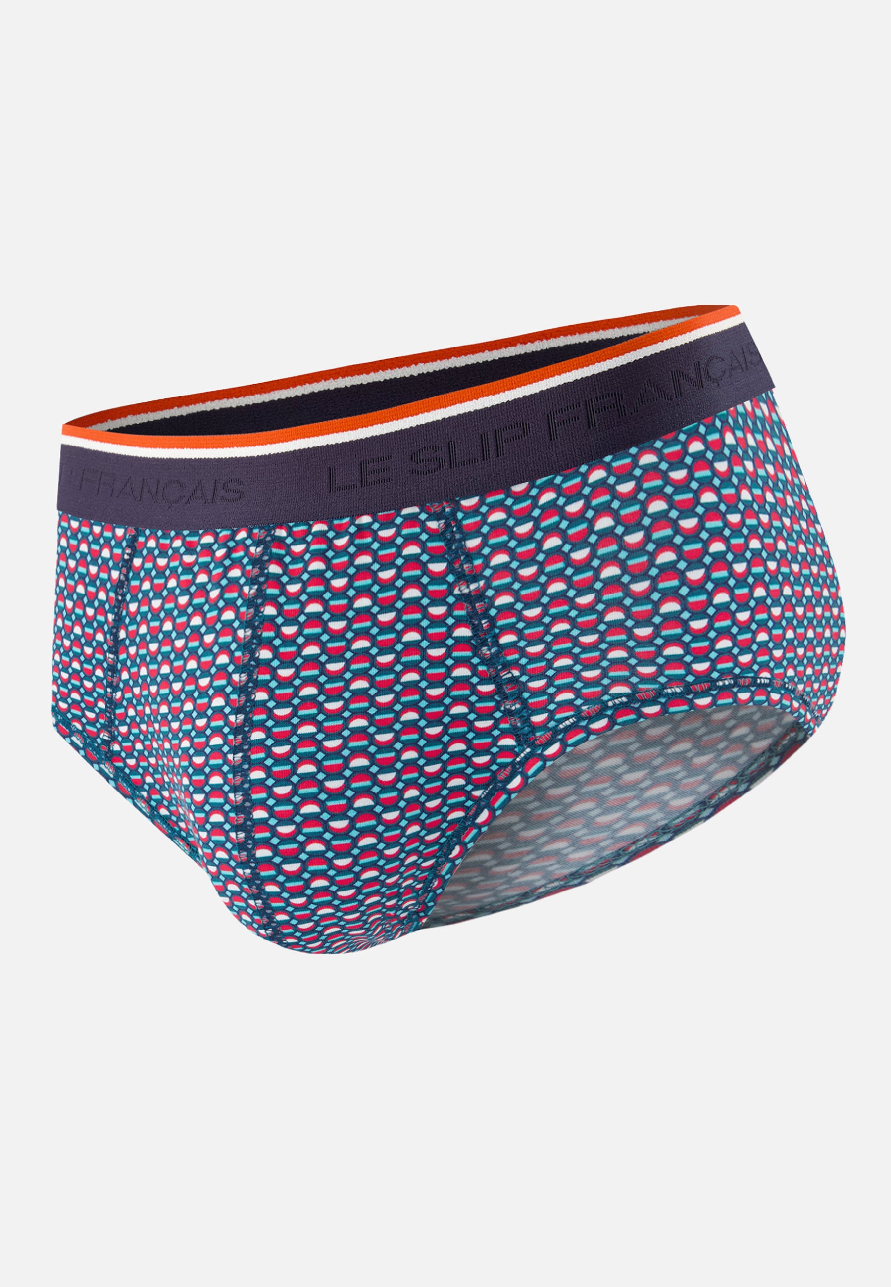 Slip vert à motif cercle en coton - Terrible Cercle Vert D'Eau - Le Slip Français -  1