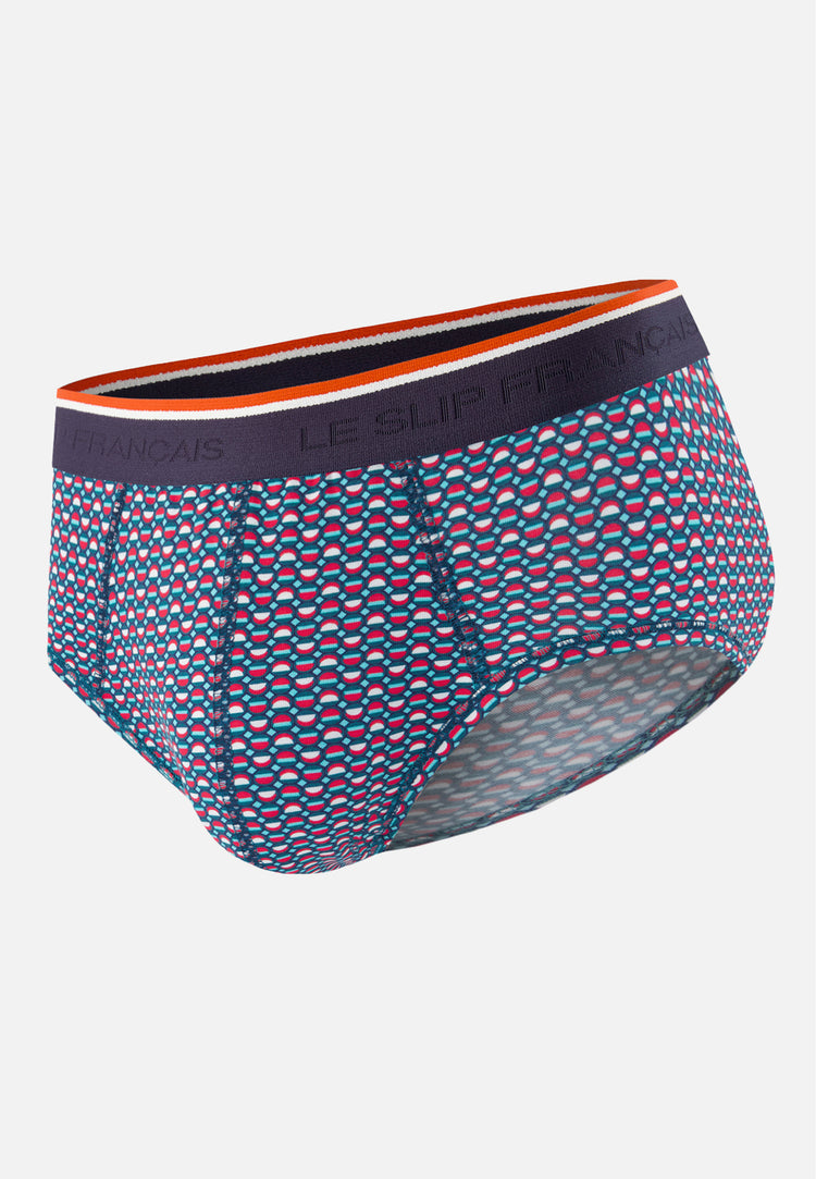 Slip vert à motif cercle en coton - Terrible Cercle Vert D'Eau - Le Slip Français - 1