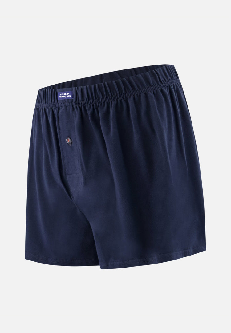 Caleçon bleu marine en jersey de coton - Fredo Marine - Le Slip Français - 1