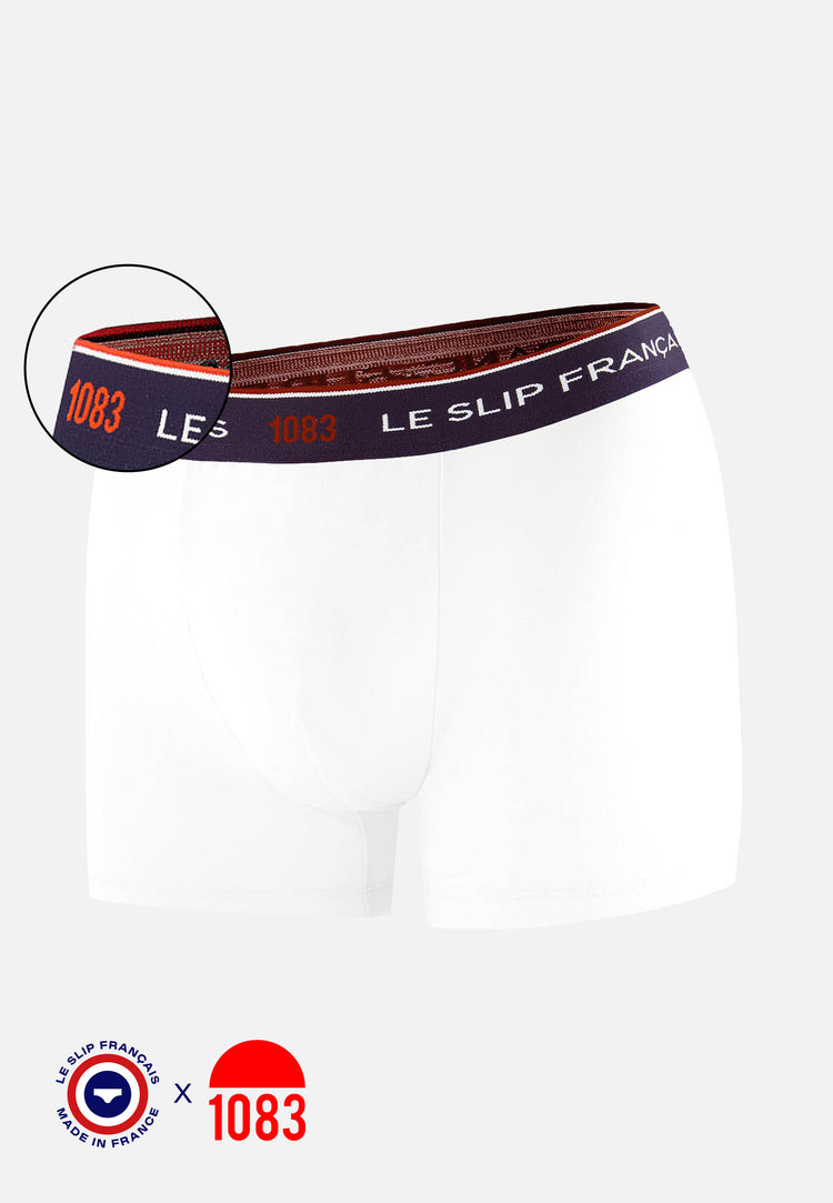 Boxer blanc en coton bio - Redoutable Blanc - Collab 1083 - Le Slip Français - 1