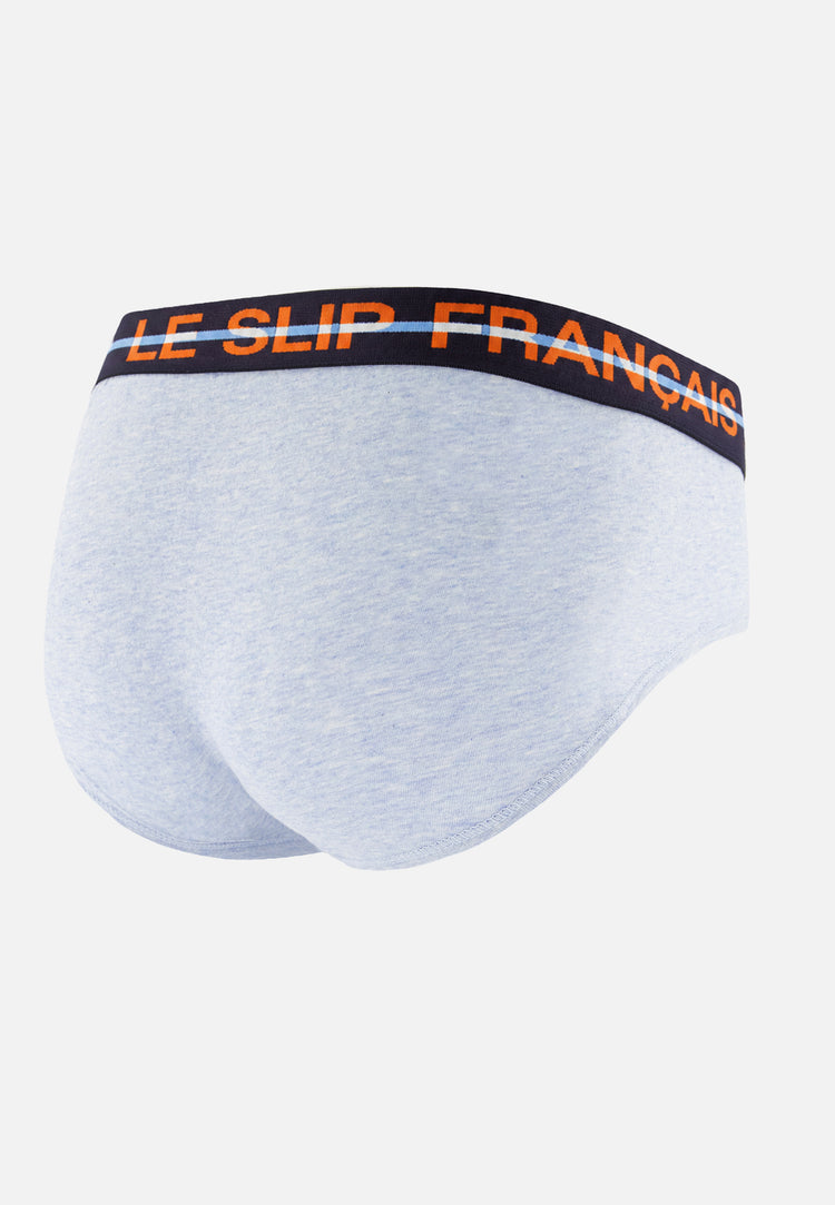 Slip bleu en coton - Intrépide Bleu Ciel Chiné - Le Slip Français - 7