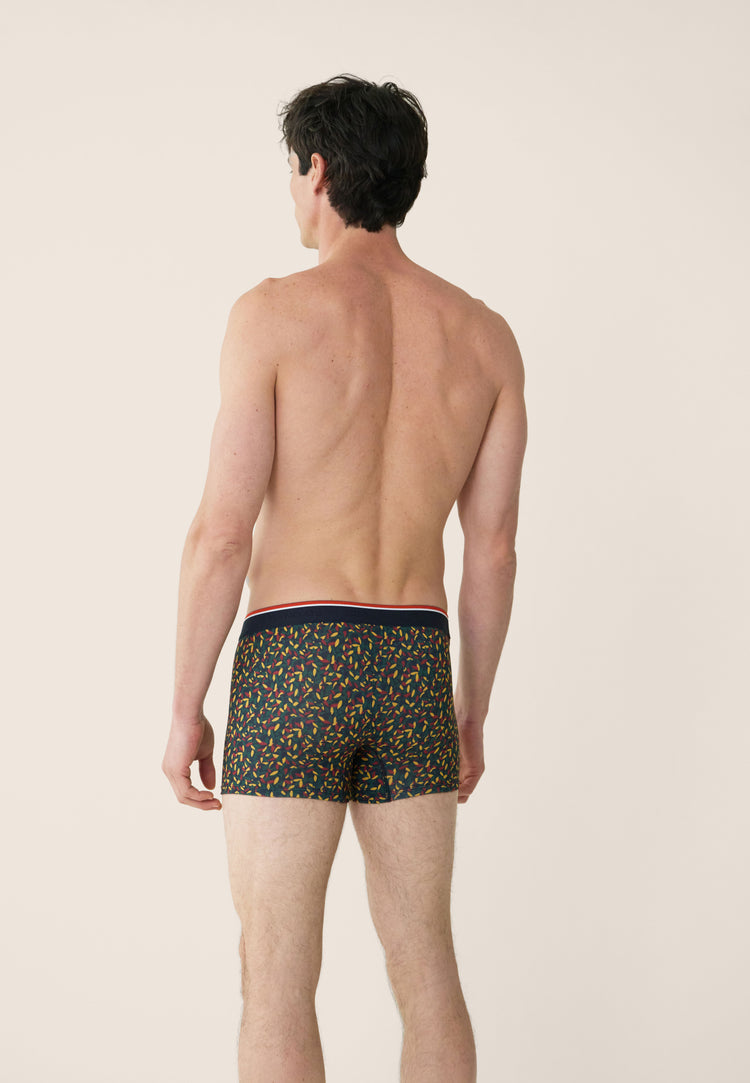 Boxer vert sapin imprimé gavotte - Marius Gavotte Vert Sapin - Le Slip Français - 3