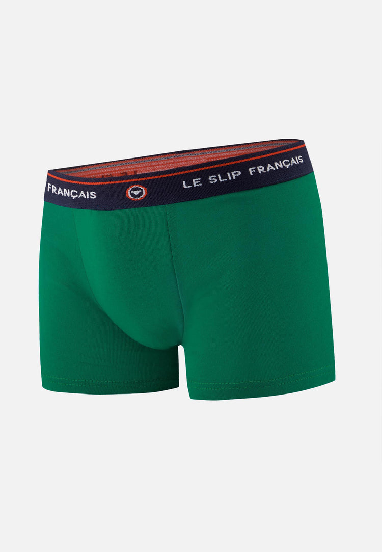 Boxer enfant vert en coton - Petit Joseph Emeraude - Le Slip Français - 2