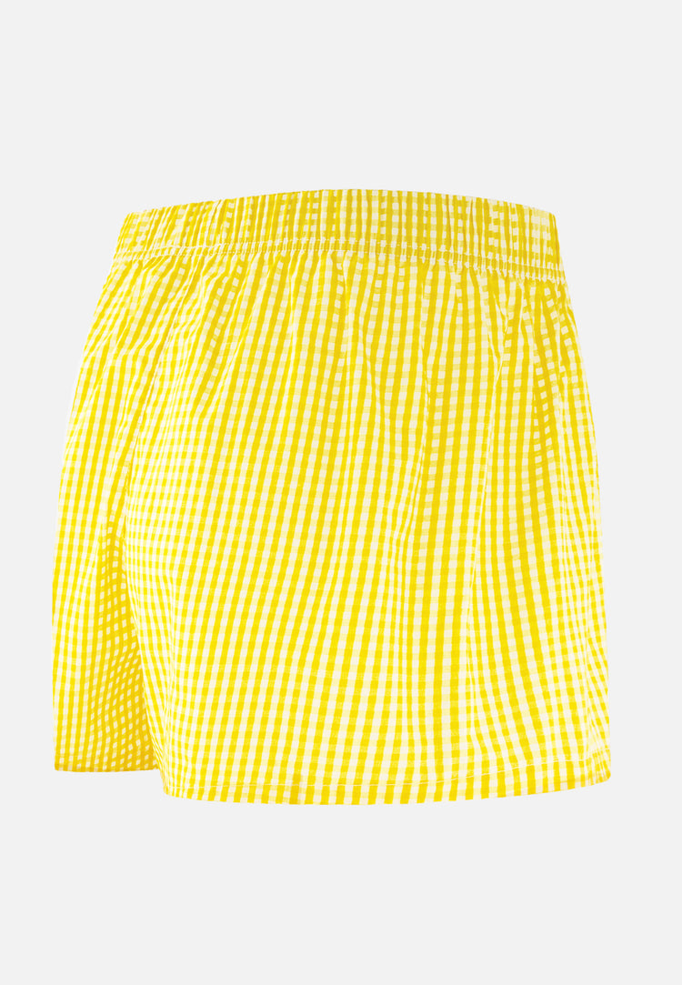 Caleçon à carreaux jaune en coton - Jacques Vichy Jaune Citron - Le Slip Français - 6