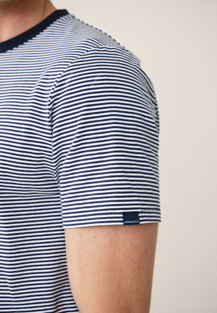 Ensemble pyjama t-shirt et short en coton - Pyjama Jeason Marinière - Le Slip Français - 2