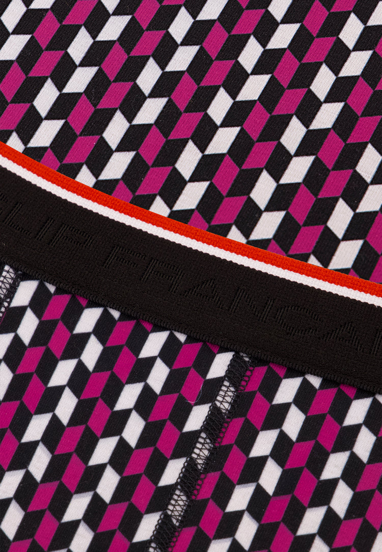 Boxer fuchsia à motif fléchettes en coton - Marius Flechette Fuchsia - Le Slip Français - 4