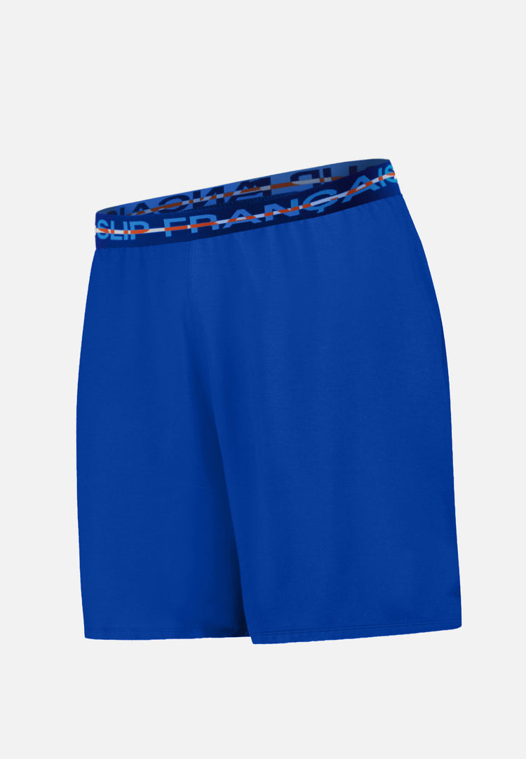 Bas de pyjamas court bleu en coton - Invincible Bleu Nautique - Le Slip Français - 6