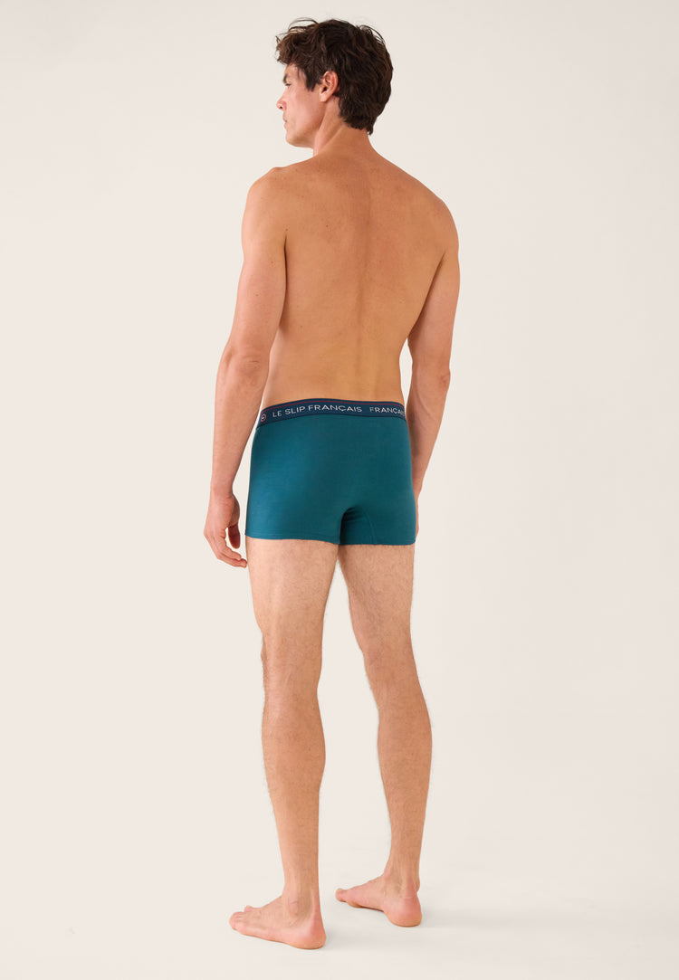 Boxer bleu en coton - Redoutable Bleu Canard - Le Slip Français - 3