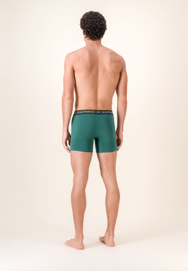 Boxer long vert en coton - Redoutable Long Vert Forêt - Le Slip Français - 3