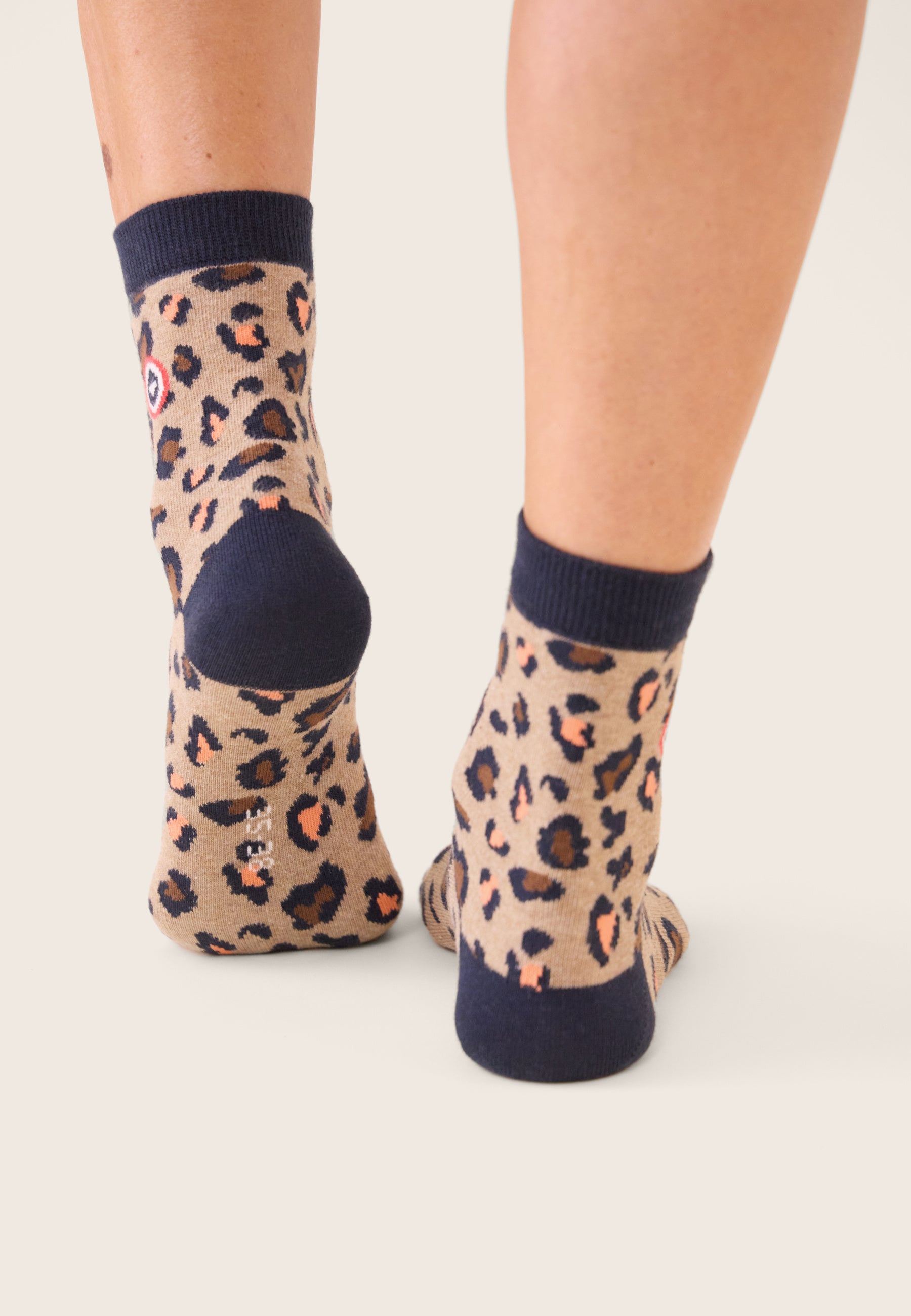 Chaussettes mi-hautes femme à motif léopard - Lucie Léopard - Le Slip Français -  2
