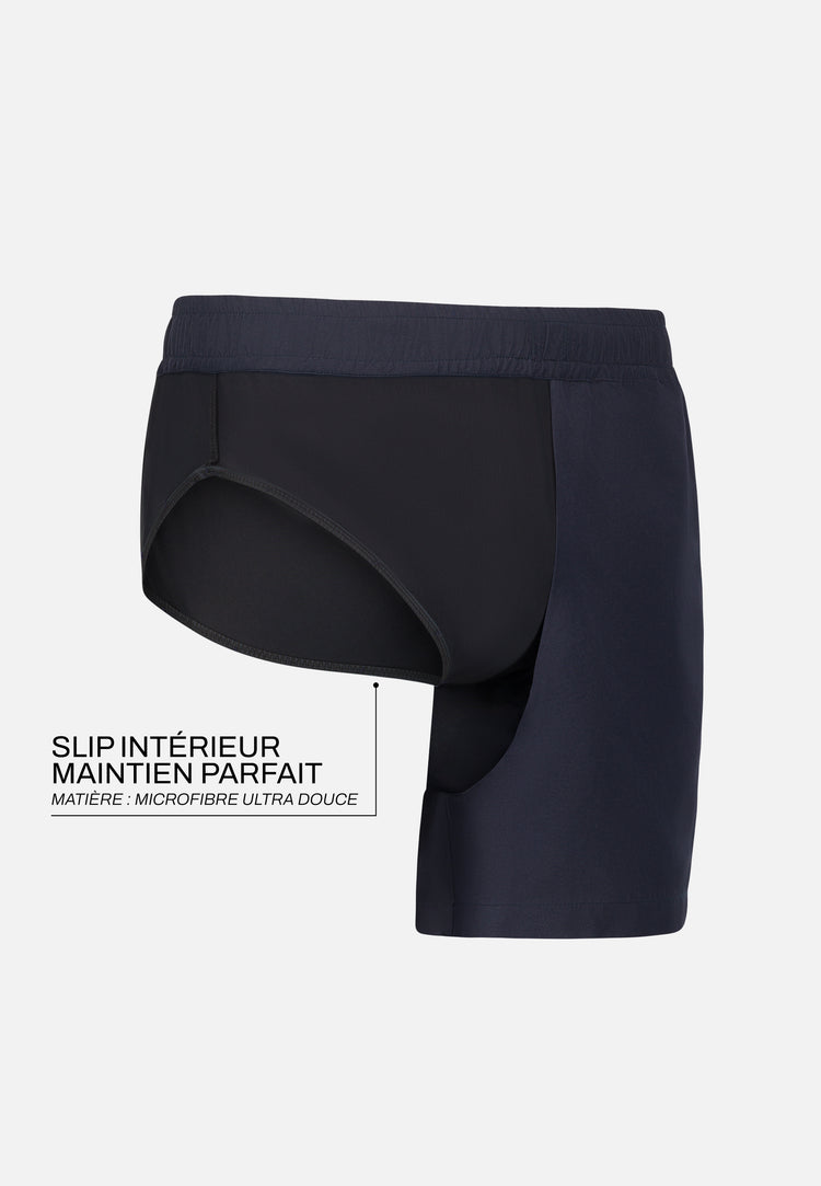 Short de bain court ceinture élastiquée - Liamone Marine - Le Slip Français - 5