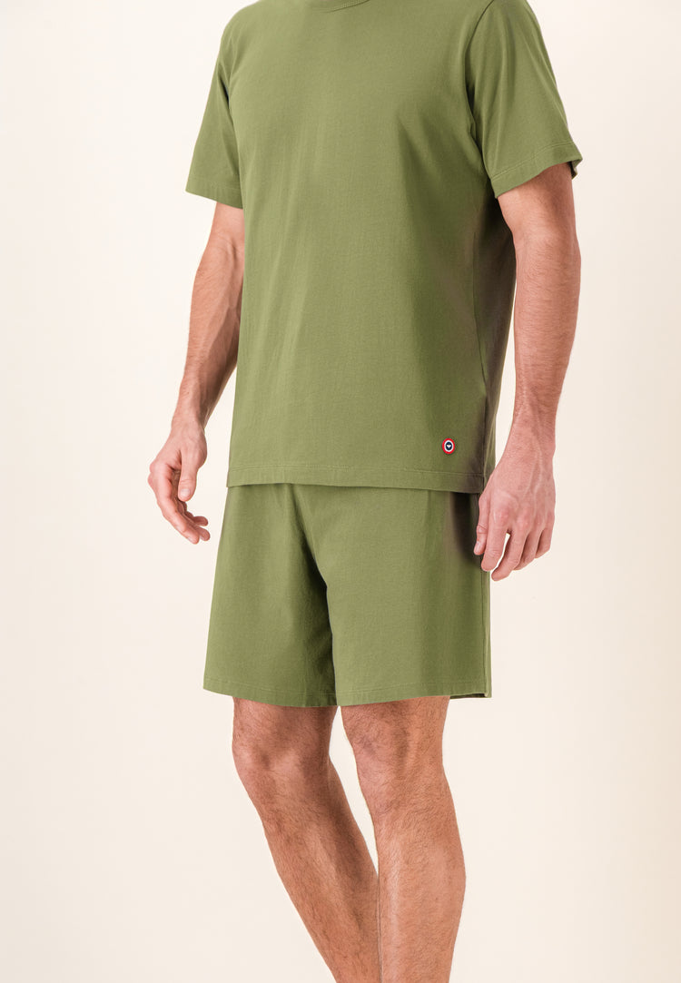 T-shirt homme vert à manches courtes en coton - Formidable Kaki Veronese - Le Slip Français - 3