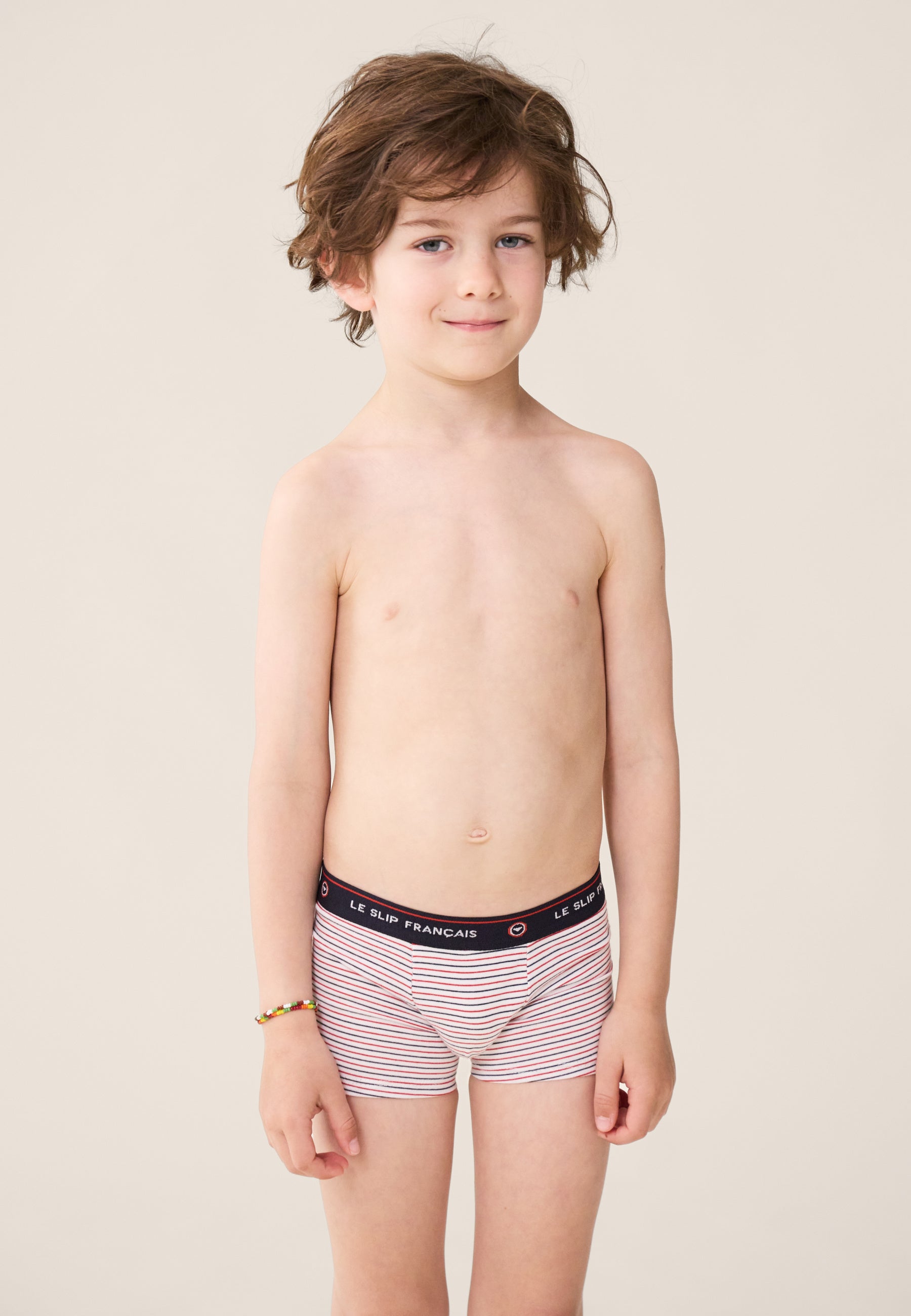 Boxer en coton - Petit Joseph Rayure Bleu Blanc Rouge - Le Slip Français -  1